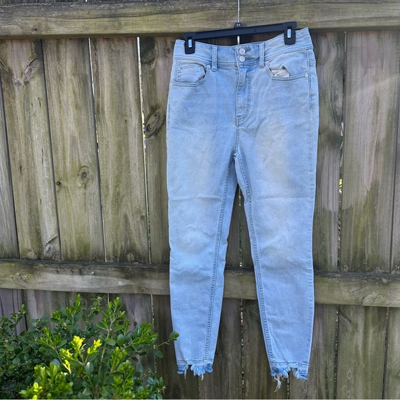 Free People Wild Child‎ Skinny Jeans Havana Blue Light Wash High Rise Size 29/8 - Picture 2 of 14